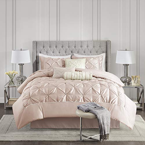 Madison Park Laurel Comforter Set Blush, King(104"x92")