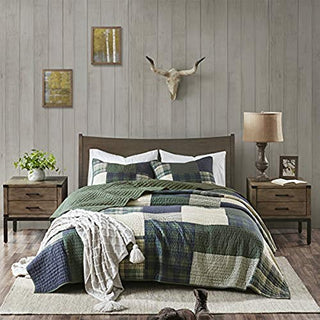 Woolrich 100% Cotton Quilt Reversible Plaid Cabin Lifestyle Design All Season
