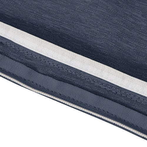 Classic Accessories Montlake FadeSafe Water-Resistant 21x19x5 Inch Rectangle Outdoor Seat Cushion Slip Cover, Patio Furniture Chair Cushion Cover, Heather Indigo Blue, Patio Furniture Cushion Covers