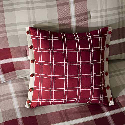 Woolrich Sheridan Oversized Cotton Comforter Set Tan/Red Queen