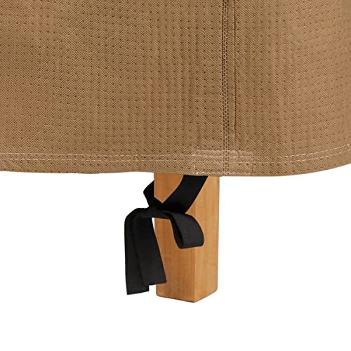 Duck Covers Essential Water-Resistant 92 Inch Square Table & Chair Set Cover, Outdoor Table Cover