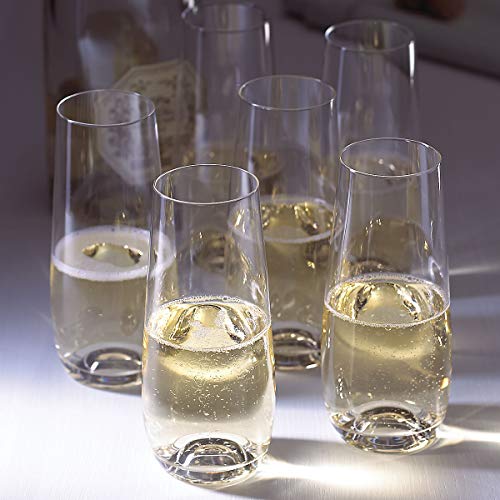 Lenox Tuscany Classics Stemless Flute Set, Buy 4 Get 6, 6 Count (Pack of 1), Clear