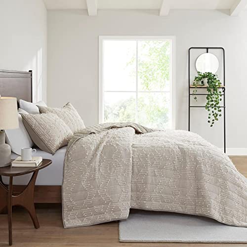 INK+IVY Cotton Coverlet Mini Set with Taupe Finish II13-1221