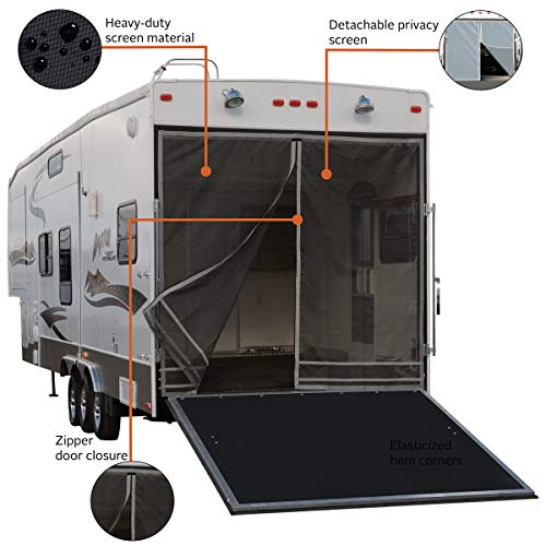 Classic Accessories Over Drive Toy Hauler Screen, Rear Opening 90.5"H, Fiberglass or Aluminum Frames Compatible
