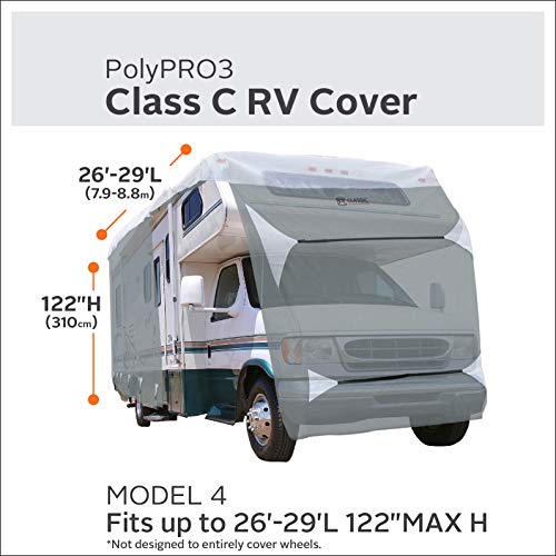 Classic Accessories Over Drive PolyPRO 3 Deluxe Class C RV Cover, Fits 26&