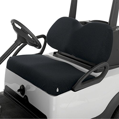 Classic Accessories Fairway Golf Cart Terry Cloth Bench Seat Cover, Black