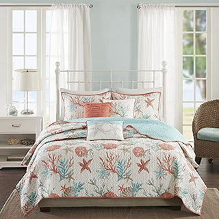 Madison Park Quilt Cottage Coastal Design - All Season, Breathable Coverlet Bedspread Lightweight Bedding Set