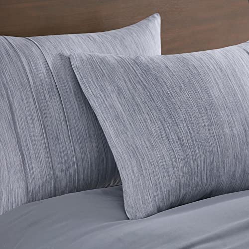 Beautyrest Blue 3 Piece Striated Cationic Dyed Queen Comforter Set BR10-3864