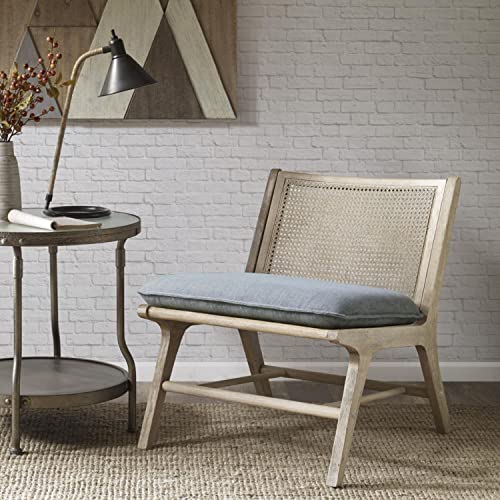 INK+IVY Melbourne Melbourne Accent Chair in Light Blue and Natural II100-0489