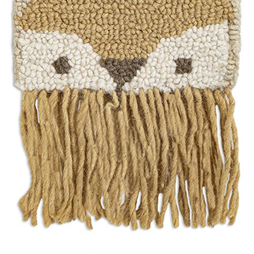 Crane Baby Woodland Nursery Décor, Wool Animal Wall Hanging for Boys and Girls, Fox, 9" x 14"