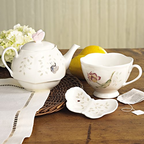 Lenox 6083927 Butterfly Meadow Teapot with Lid, White