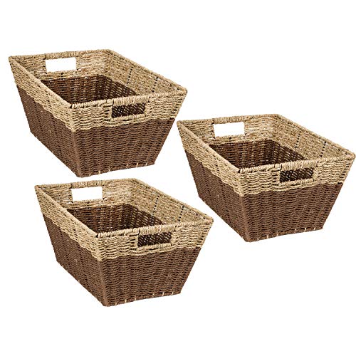 Honey-Can-Do STO-08400 Baskets, Natural, Dark Brown