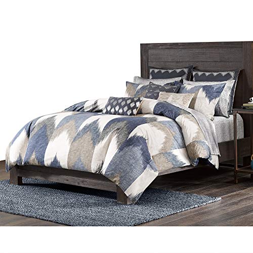 Alpine Cotton Comforter Set - Modern Cabin Lodge Chevron Design, All Season Down Alternative Cozy Bedding with Matching Shams, Navy King/Cal King(104"x92") 3 Piece