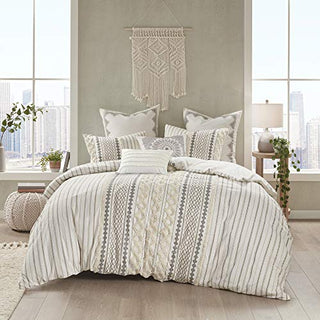 100% Cotton Duvet Mid Century Modern Design All Season Comforter Cover Bedding Set, Matching Shams, Full/Queen(88"x92")