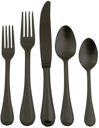 5 Pcs Place Setting PERLA ORO NERO