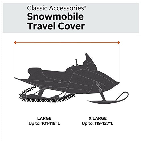 Classic Accessories Deluxe Snowmobile Travel Cover, Fits snowmobiles 101" - 118"L