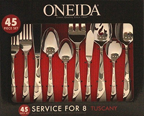 Oneida Tuscany 45-Piece Flatware Set, Service for 8