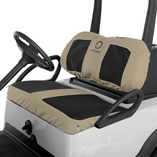 Classic Accessories Fairway Golf Cart Neoprene Paneled Bench Seat Cover, Khaki