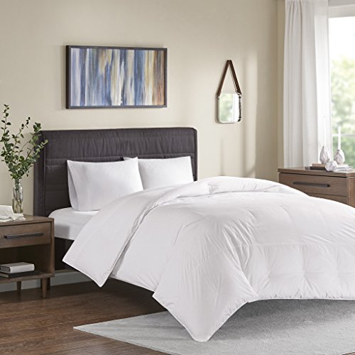 True North by Sleep Philosophy 100% Cotton Percale Cover Downproof, Feather Blend Duvet Insert Modern Luxe All Season Bed Set, Twin, Extra Warm (TN10-0350)