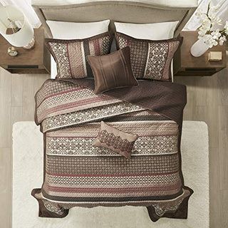 Madison Park Quilt Traditional Jacquard Luxe Design All Season, Coverlet Bedspread Lightweight Bedding Set, Shams