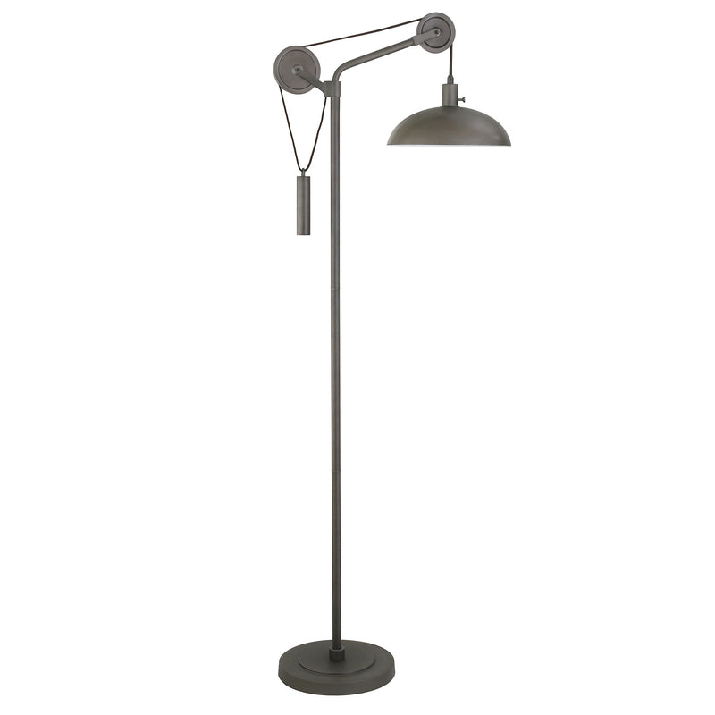 Home Outfitters 72" Steel Reading Floor Lamp With Silver Dome Shade