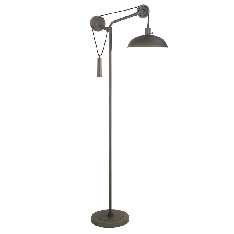 Home Outfitters 72" Steel Reading Floor Lamp With Silver Dome Shade