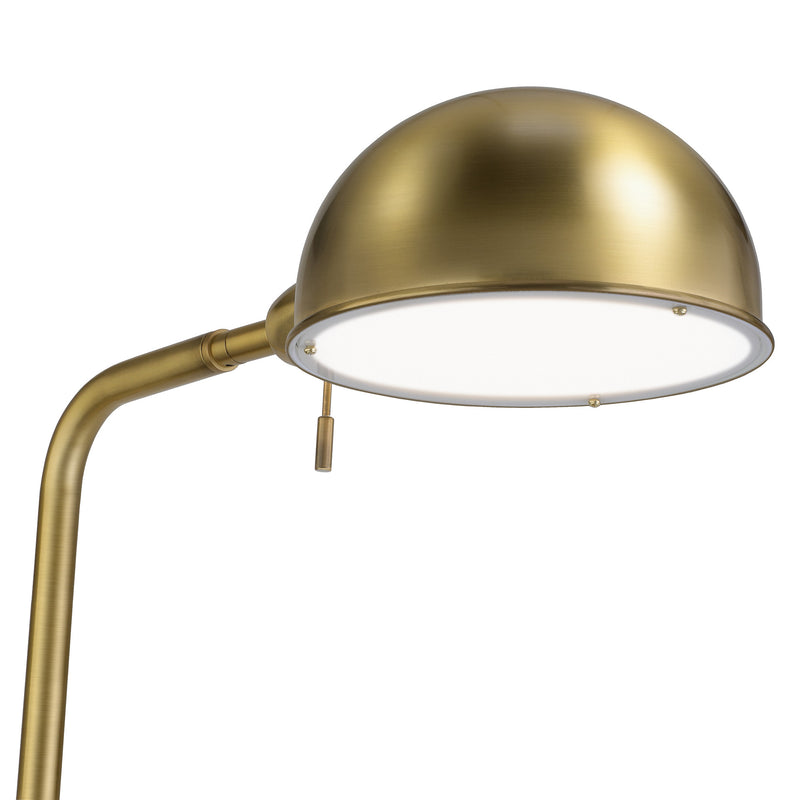 Home Outfitters 66" Brass Reading Floor Lamp With Gold Dome Shade