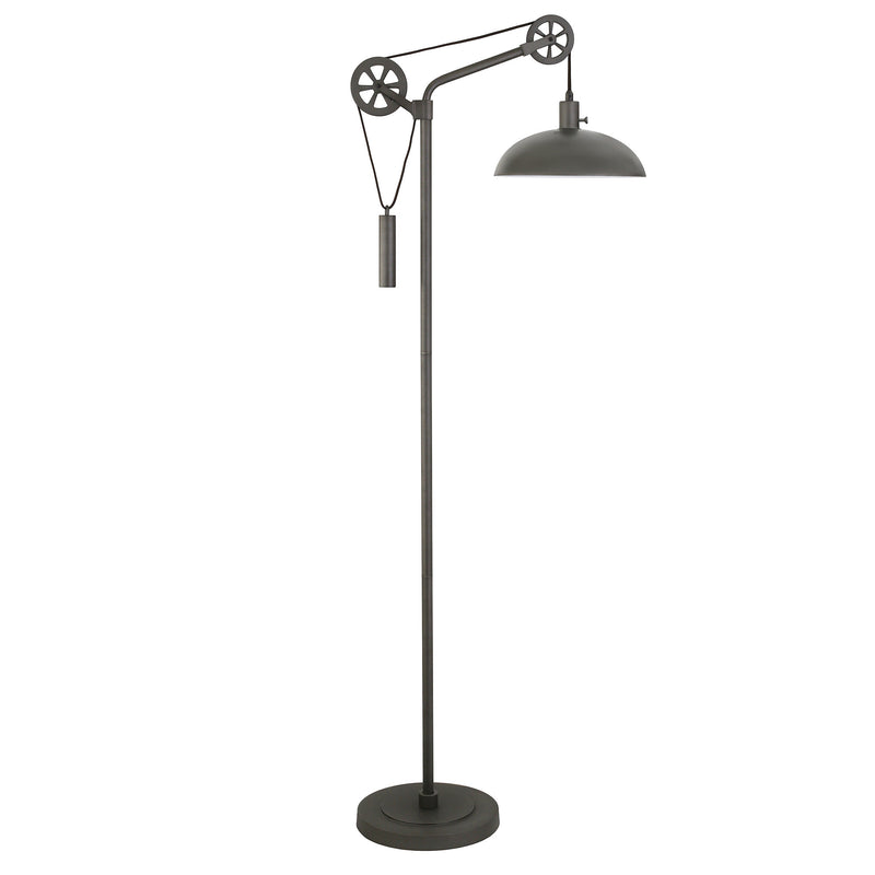 Home Outfitters 72" Steel Reading Floor Lamp With Silver Dome Shade