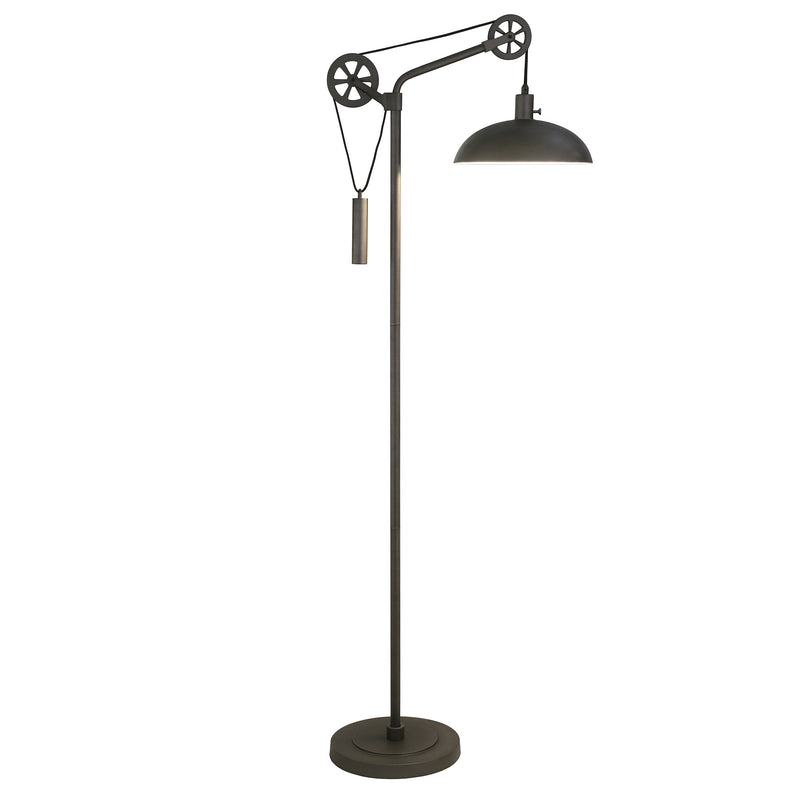 Home Outfitters 72" Steel Reading Floor Lamp With Silver Dome Shade