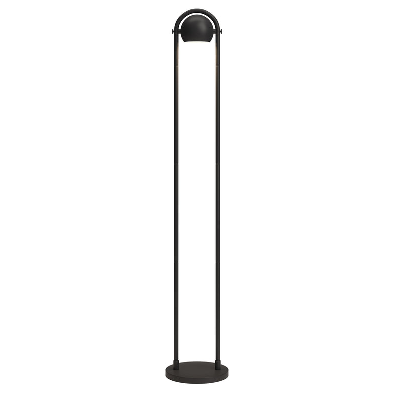 Home Outfitters 64" Black Column Floor Lamp With Black Globe Shade