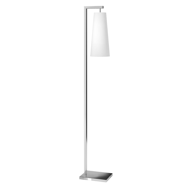 Home Outfitters 71" Nickel Reading Floor Lamp With White Frosted Glass Cone Shade