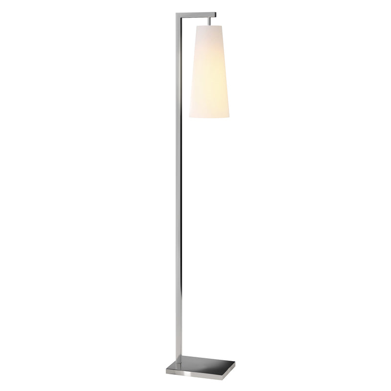 Home Outfitters 71" Nickel Reading Floor Lamp With White Frosted Glass Cone Shade