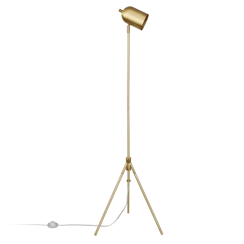 Home Outfitters 56" Brass Tripod Floor Lamp With Brass Dome Shade