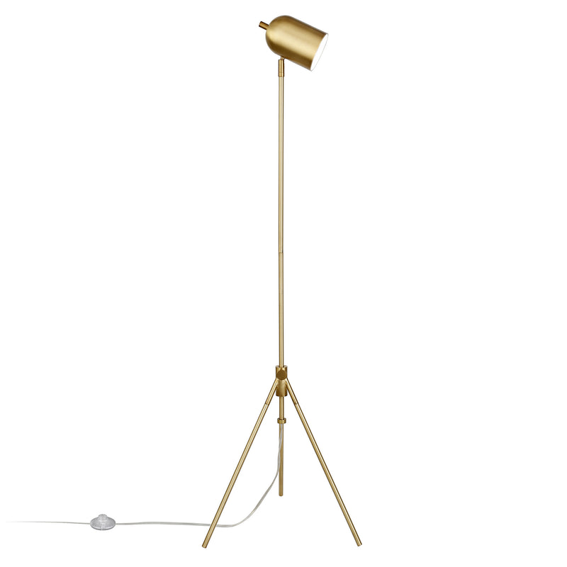 Home Outfitters 56" Brass Tripod Floor Lamp With Brass Dome Shade