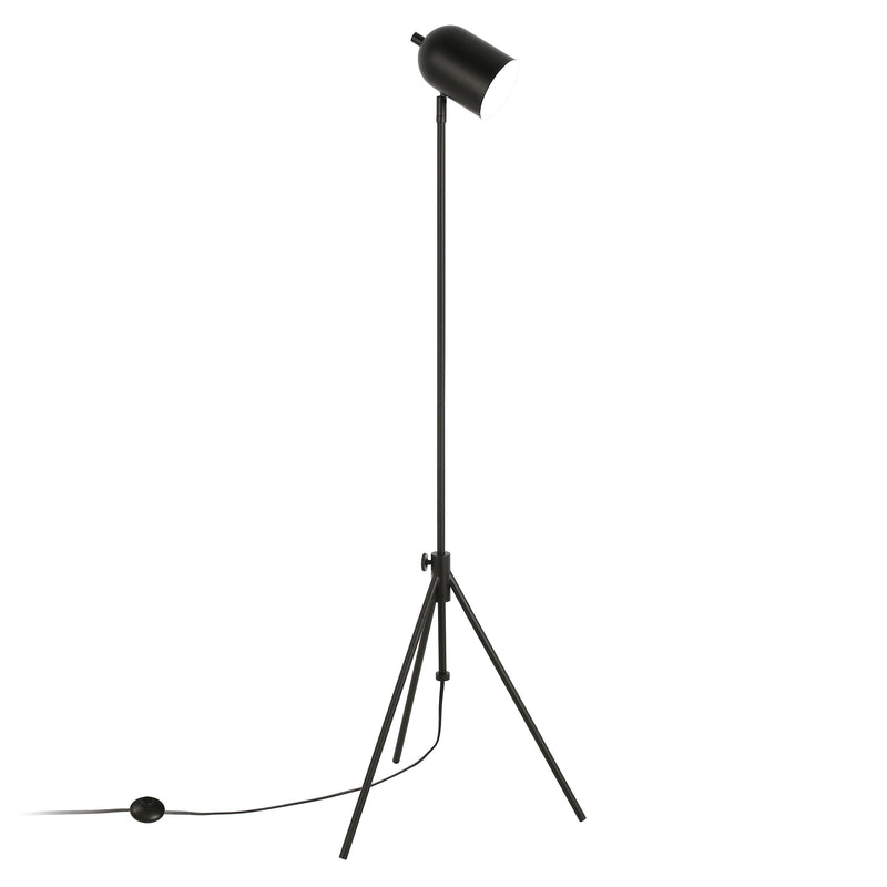 Home Outfitters 56" Black Tripod Floor Lamp With Black Dome Shade