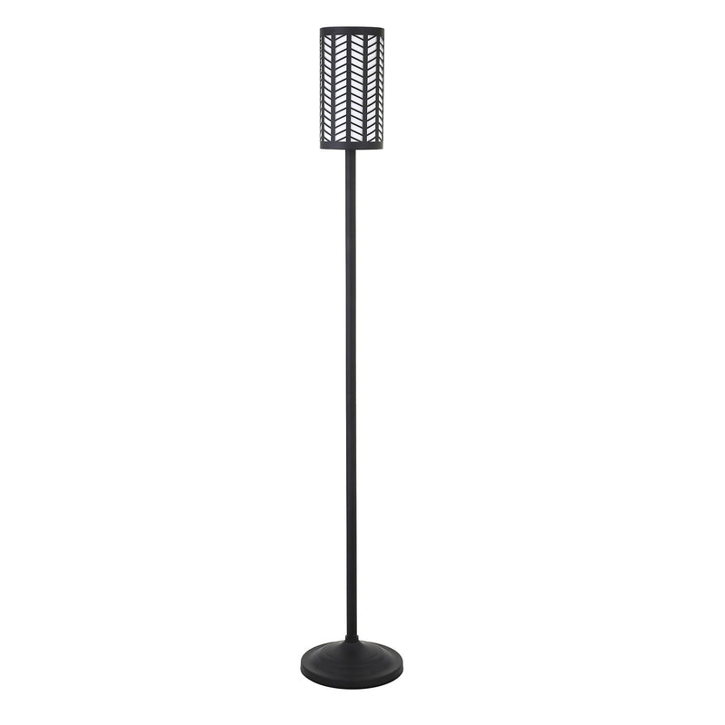 Home Outfitters 63" Black Torchiere Floor Lamp With Black Drum Shade