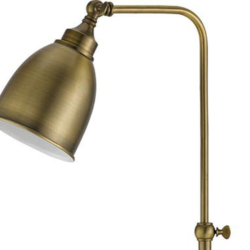 Home Outfitters 62" Bronze Adjustable Traditional Shaped Floor Lamp With Bronze Dome Shade