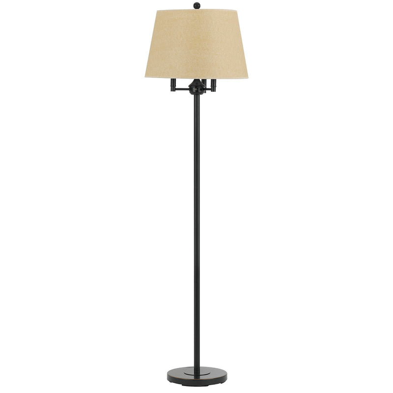 Home Outfitters 62" Bronze Four Light Traditional Shaped Floor Lamp With Beige Square Shade