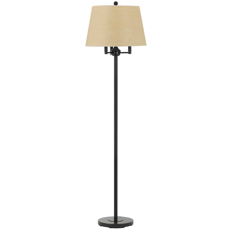 Home Outfitters 62" Bronze Four Light Traditional Shaped Floor Lamp With Beige Square Shade