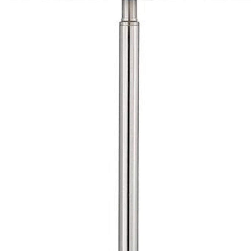 Home Outfitters 60" Nickel Traditional Shaped Floor Lamp With White Square Shade