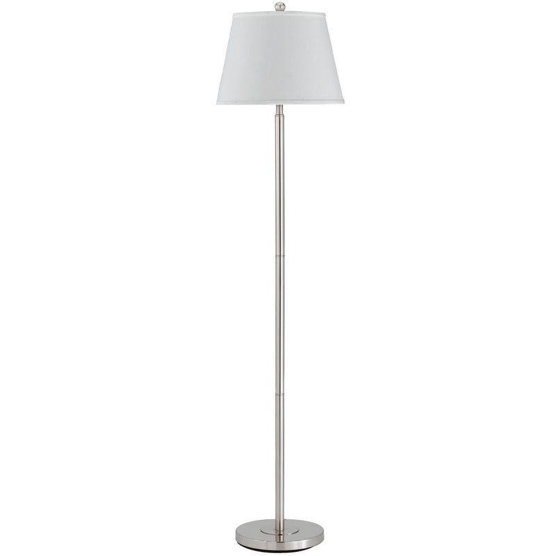 Home Outfitters 60" Nickel Traditional Shaped Floor Lamp With White Square Shade