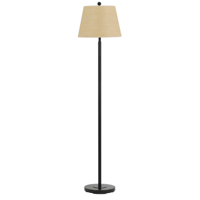 Home Outfitters 60" Bronze Traditional Shaped Floor Lamp With Tan Square Shade