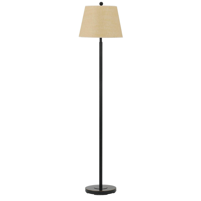 Home Outfitters 60" Bronze Traditional Shaped Floor Lamp With Tan Square Shade