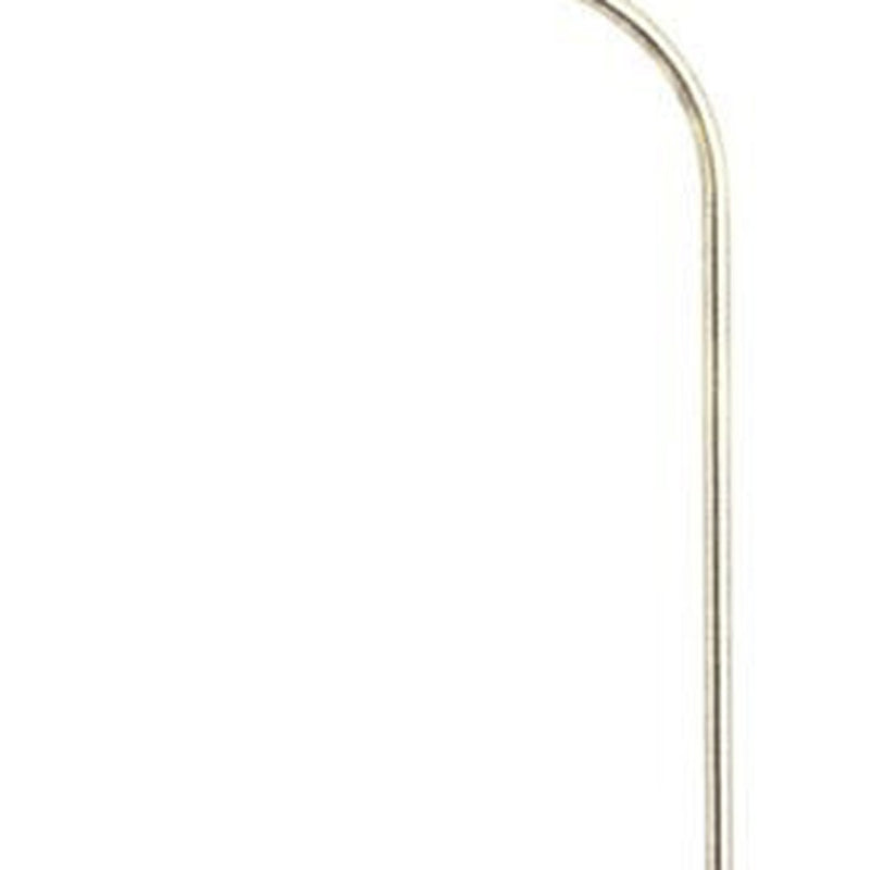 Home Outfitters 68" Nickel Adjustable Traditional Shaped Floor Lamp With White Empire Shade