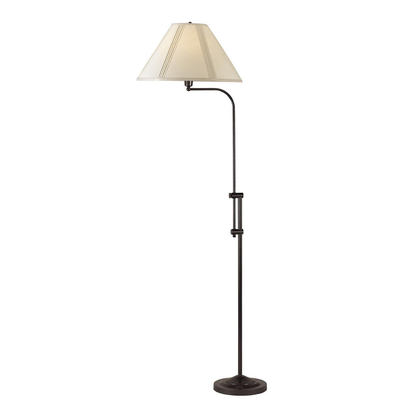 Home Outfitters 68" Bronze Adjustable Traditional Shaped Floor Lamp With Beige Empire Shade