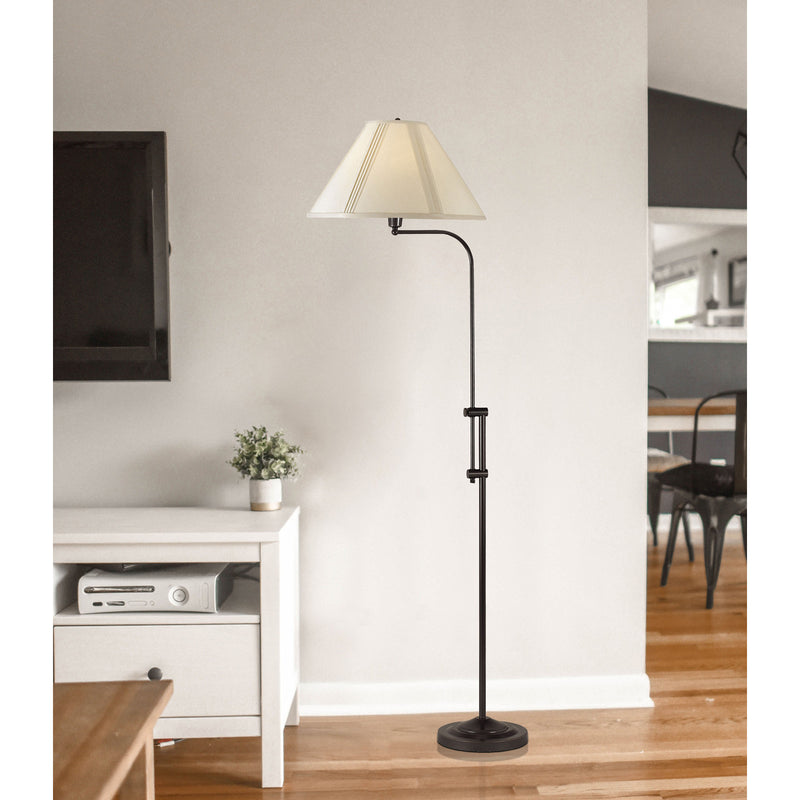 Home Outfitters 68" Bronze Adjustable Traditional Shaped Floor Lamp With Beige Empire Shade