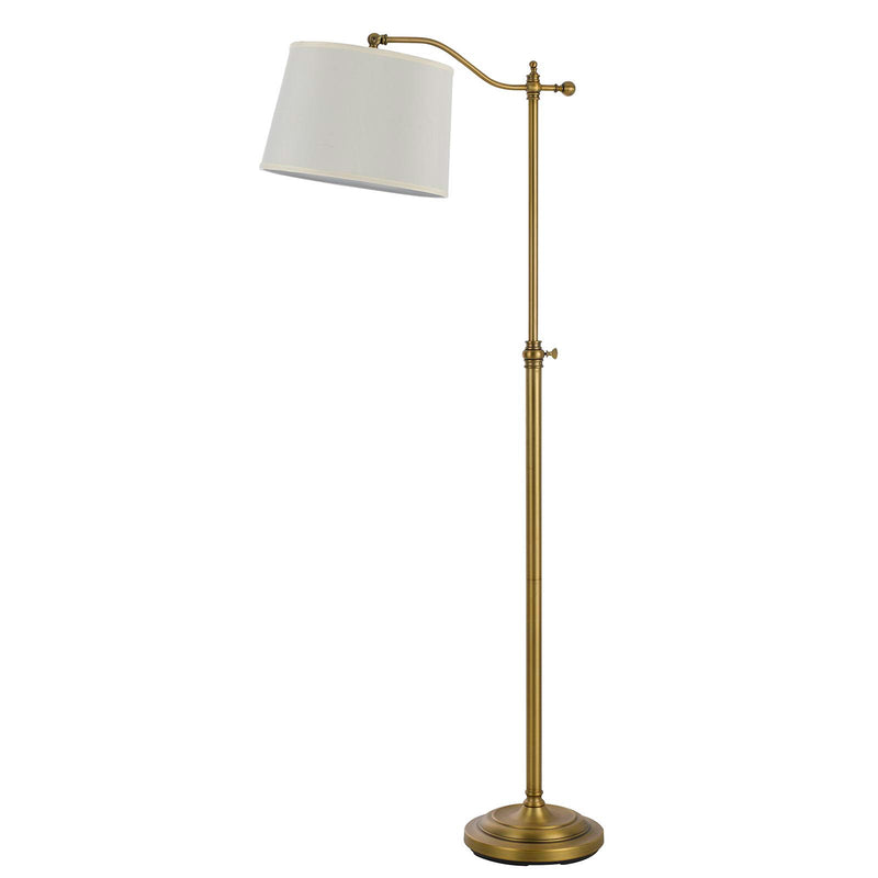 Home Outfitters 63" Bronze Adjustable Traditional Shaped Floor Lamp With White Square Shade