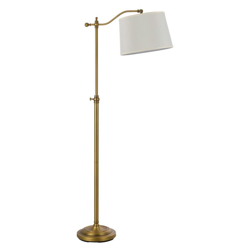 Home Outfitters 63" Bronze Adjustable Traditional Shaped Floor Lamp With White Square Shade