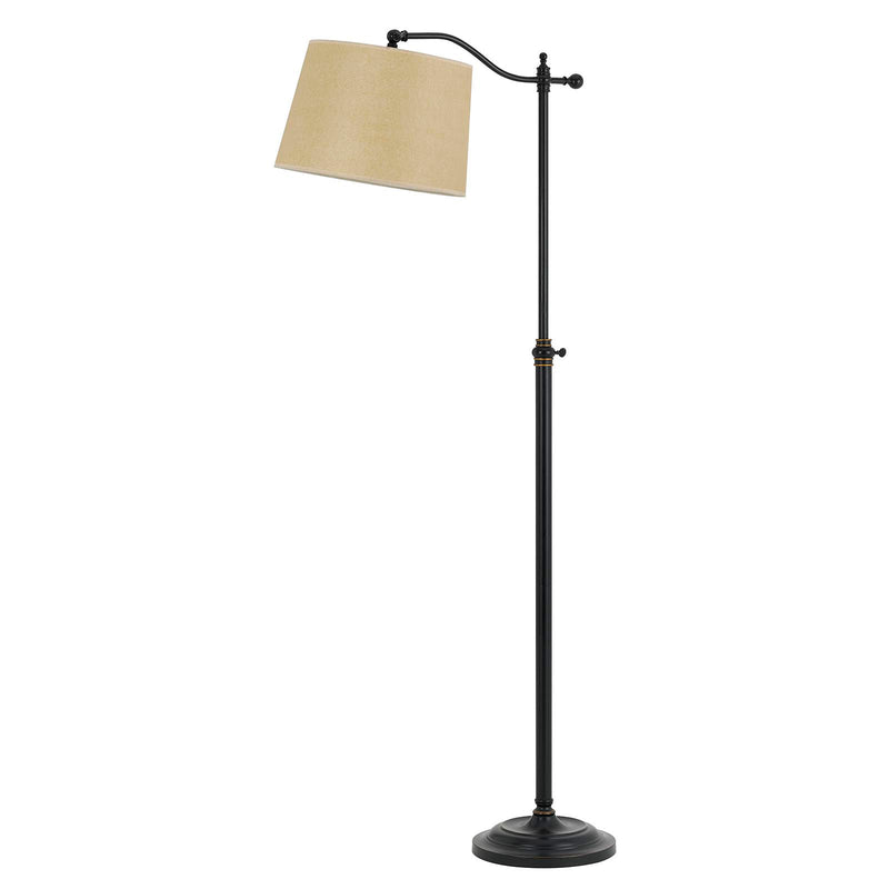 Home Outfitters 63" Bronze Adjustable Traditional Shaped Floor Lamp With Tan Square Shade