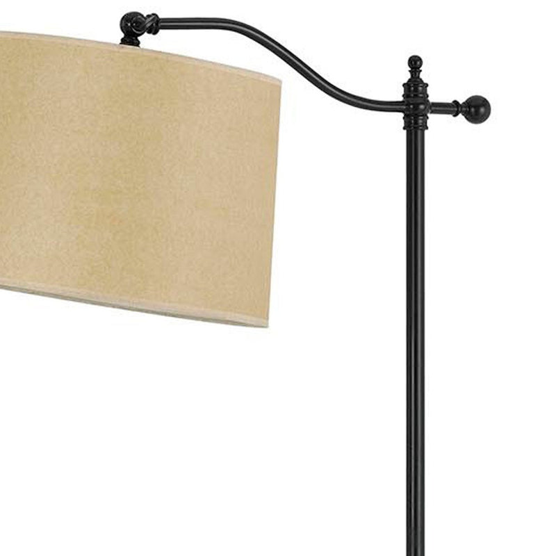 Home Outfitters 63" Bronze Adjustable Traditional Shaped Floor Lamp With Tan Square Shade